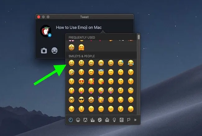 Phím tắt trên Macbook để chèn biểu tượng cảm xúc
